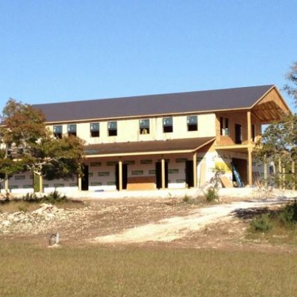 Structure is ready for cedar siding